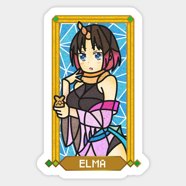 Elma - Miss Kobayashi's Dragon Maid 1 Sticker by vizcan